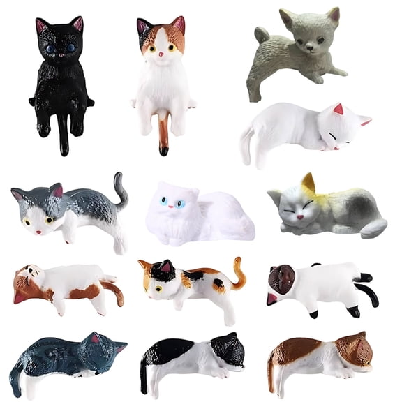 Mini Cats Desk Figurines Set – Adorable Handcrafted Resin Kittens for Home, Office & Car Decor, Ideal as Quirky Gifts and Accents