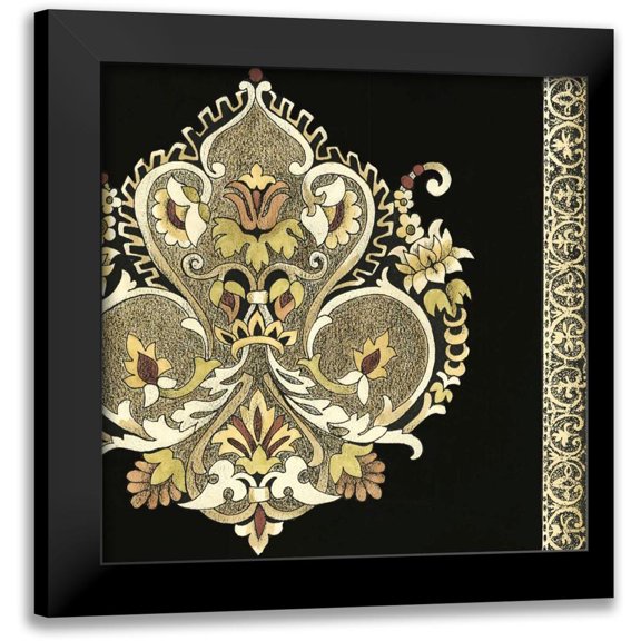 Zarris, Chariklia 12x12 Black Modern Framed Museum Art Print Titled - Small Regal Adornments II