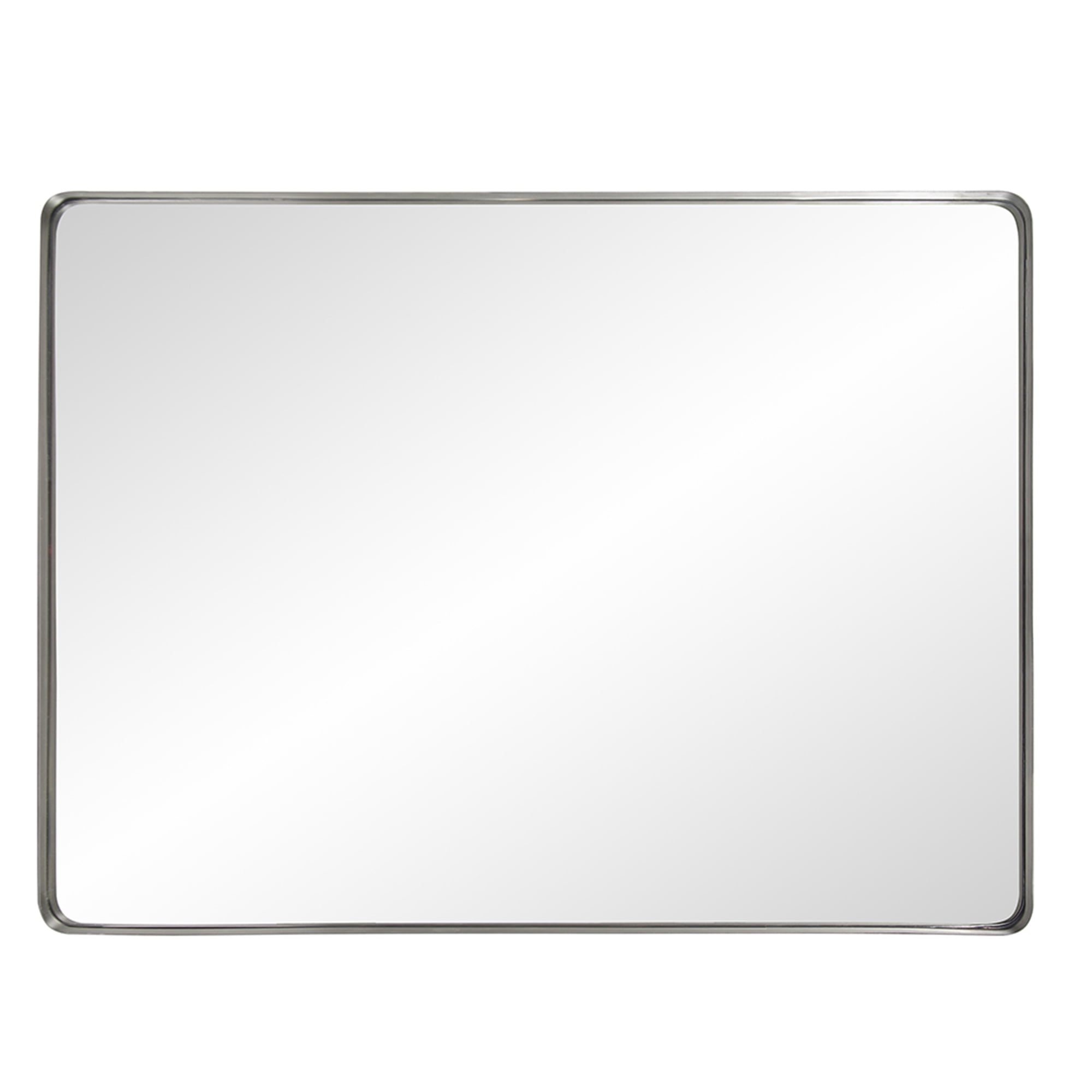 Tyler Dillon Rectangular Silver Metal Framed Steele Wall Mirror - 40" H x 30" W x 2" D