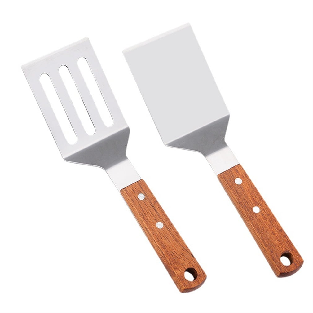 2 Pcs Metal Spatulas Set, Happon Metal Spatula for Cast Iron Skillet, Cooking Utensils Egg Grill