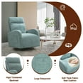 thumbnail image 7 of Muumblus Swivel Glider for Nursery, Comfy Swivel Rocking Glider Chair with Comfortable Headrest and Lumbar Pillow, Light Blue Velvet, 7 of 7