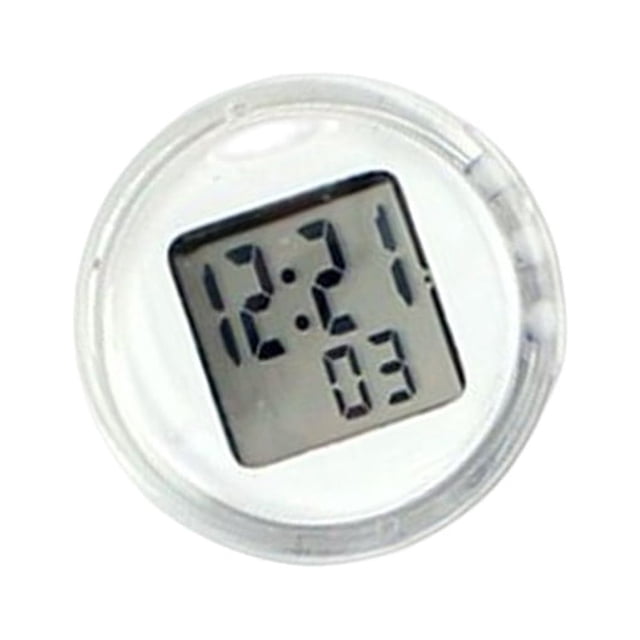 maskred Dashboard Clock ABS Electronic Component Multipurpose Car Supplies Waterproof Craftsmanship Adhesive Watch Digital Timer White 1Set