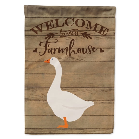 Carolines Treasures CK6836GF Embden Goose Welcome Garden Size outdoor-flags, Multicolor