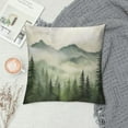 thumbnail image 2 of RUIYC  Forest Throw Pillow Cushion Case, Watercolor Painting of Nature Landscape Forest Tree Mountains Pine Trees, Modern Accent Square Covers for Bedoom Living Room Sofa, 2 of 5