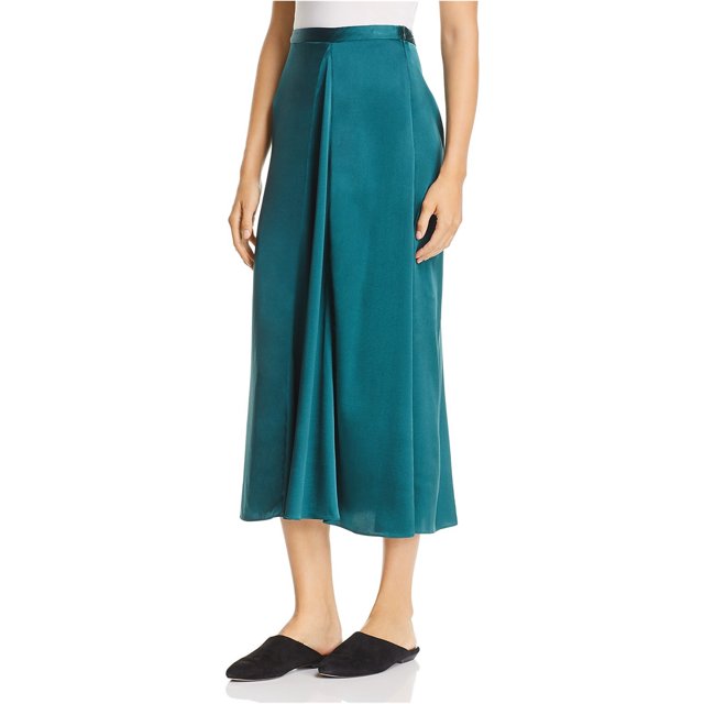 Eileen Fisher Falda Midi de Seda Godet para Mujer, Verde, 16 Eileen Fisher Mediodía