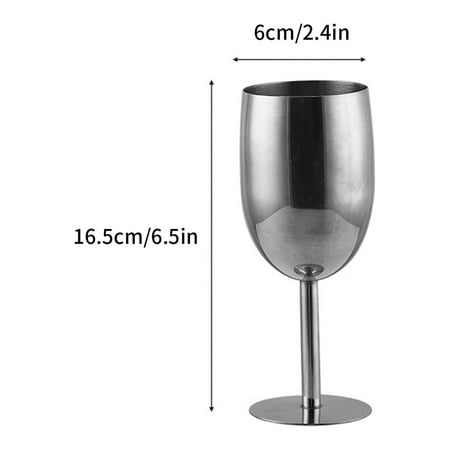 

Hglyxoae 304 Stainless Steel Red Wine Glass Single Layer Goblet Restaurant stainless Steel Wine Glass. Modern Home Decor