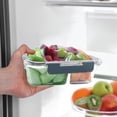 thumbnail image 2 of JUST COOK 3-Compartment Rectangular Glass Food Storage Container with Expandable Lid, Silver Blue, 2 of 4