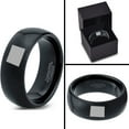 thumbnail image 4 of Tungsten Wyoming The Equality State Band Ring 8mm Men Women Comfort Fit Black Dome Polished, 4 of 4