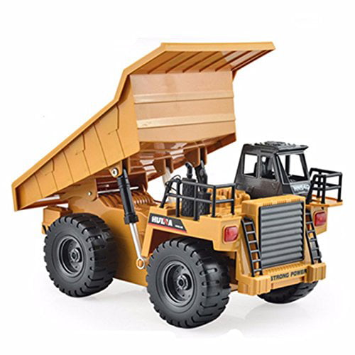 HuiNa Toys 1540 6 Channel 1/18 2.4GA Metal Dump Truck RC Charging Excavator Grab 