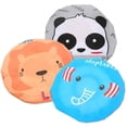 thumbnail image 1 of Fast and Good Gorro de baño elástico impermeable con dibujos animados para mujeres, niñas y niños, paquete de 3 unidades (panda+elefante+león), 1 of 5