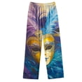 thumbnail image 5 of Moxiu Mardi Gras Pajamas for Women 2025 Loungrwear Set Festivel Long Sleeve Button Down Shirts Pant Carnival Holiday Pjs Sleepwear Multicolor,M, 5 of 5