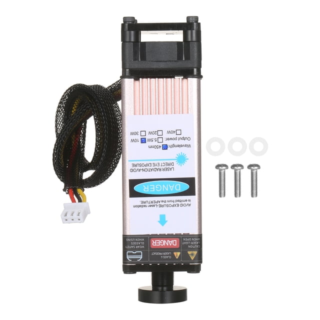 Módulo Irfora Módulo láser de 10W Cabezal láser 450nm Reemplazo del módulo de grabado para máquina de grabado láser Máquina láser CNC Herramienta de corte de marcado de madera Irfora Módulo