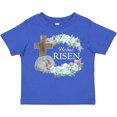 thumbnail image 3 of Inktastic Easter He Has Risen with Cross and Flowers Boys or Girls Toddler T-Shirt, 3 of 5