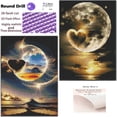 thumbnail image 2 of CSZPPQAF Moon Diamond Painting Kits,2-Pack Full Round Dril Diamond Art,11.8"×15.8",Relaxing Craft, 2 of 7