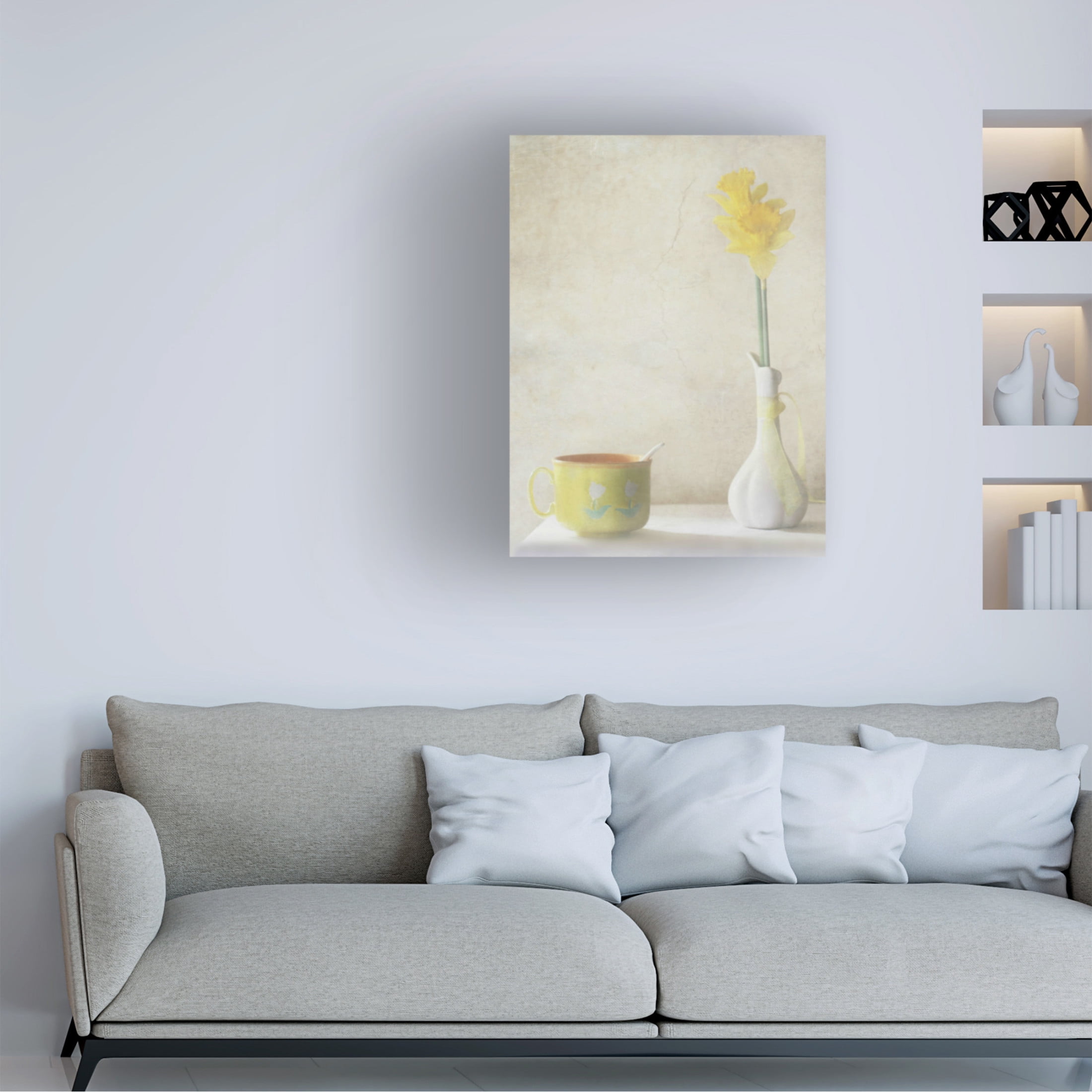 Canvas Wall Art - Delphine Devos 'Daffodils' Wall Art for Living Room, Bedroom, or Office Décor by Trademark Fine Art - 14 x 19 Inches