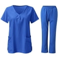 thumbnail image 4 of Samickarr Nursing Uniforms Scrubs Sets For Woman And Man Clearance Plus Size Working Uniform With Pocket Scrubs Medical Uniform Scrubs Top And Pants, 4 of 6