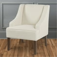 thumbnail image 6 of HomePop Classic Swoop Arm Accent Chair, Cream, 6 of 6
