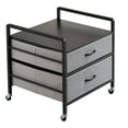 thumbnail image 1 of KFFKFF Support de Mini-Frigo avec Rangement, table de Mini-Frigo d'Une Capacité de 79 kg, 2 Tiroirs et 4 Roulettes Pivotantes, 1 of 9
