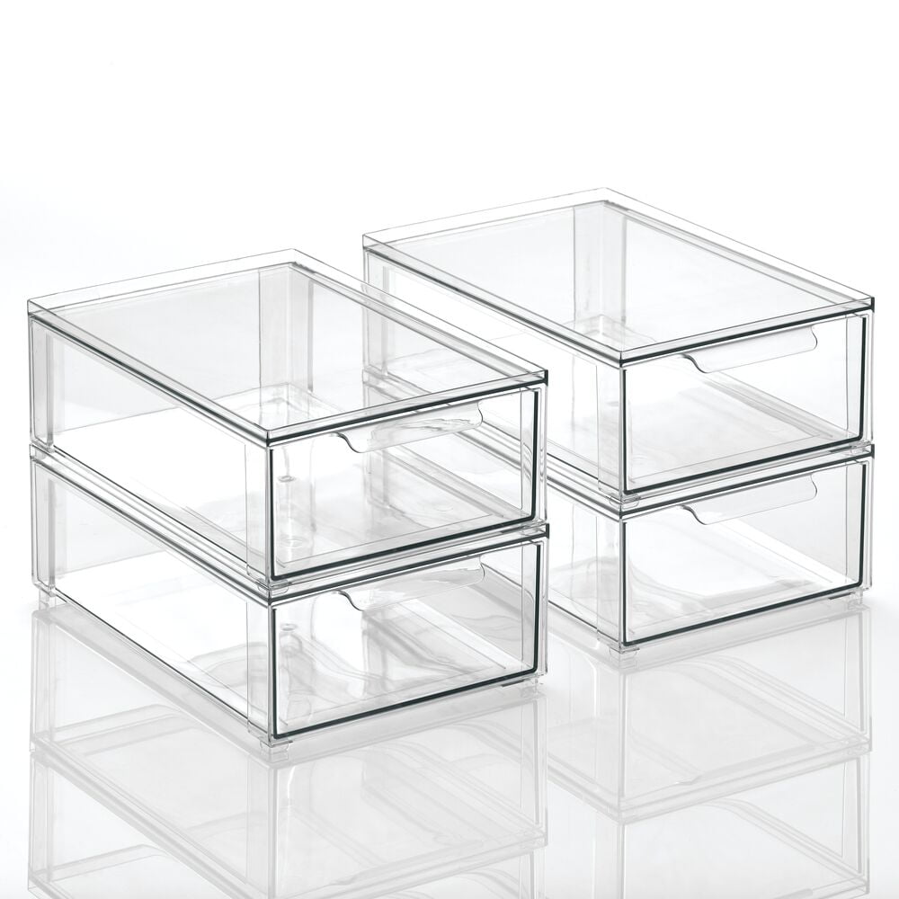 clear pull out storage bins