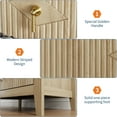 thumbnail image 6 of Garvee Fluted Dresser for Bedroom 27.5" Wide, 3-Drawer Wood Dresser Nightstand for Bedroom, Modern Chest of Drawers, Storage Organizer Cabinet for Living Room, Hallway, Entryway, Natural Oak, 6 of 9