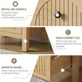 thumbnail image 3 of 4 Drawer Dresser for Bedroom Tall Chest of Drawers Wood Storage Dresser Organizer Nightstand for Living Room, 3 of 8