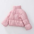 thumbnail image 3 of Jalioing Toddler Girls Puffer Jacket Winter Thermal Long Sleeve Stand Collar Puffy Coat Fashion Cute Outerwear with Pocket, 3 of 5