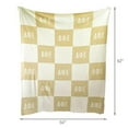 thumbnail image 3 of Sorority Shop Alpha Phi Acrylic Knit Blanket - Stylish Beige Checkered Blanket Perfect for Big Little Sorority Gifts - Soft, Cozy, and Comfortable Gift Blanket for Women - 50" X 62", 3 of 5