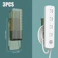 thumbnail image 4 of OUSITAID 3Pcs Self Adhesive Power Strip Holder Fixator Cable Organizer Clips Punch Free Socket Stand for Kitchen Home Office, 4 of 7