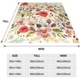 thumbnail image 5 of Vintage Flower Floral Throw Blanket Flannel Fleece Autumn Lightweight Soft Fuzzy Cozy Couch Bed Blanket Fall Decor Thanksgiving Gifts Kids Adult 50"x40", 5 of 6