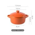 thumbnail image 2 of 10 Oz Ramekins, Creme Brulee Ramekins Oven Safe, Porcelain Souffle Dish -Orange-Set of 2, 2 of 6