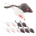 thumbnail image 3 of Real Rabbit Fur Mice Cat Toys Pet Toy Children'S Toys 12-Pack, 3 of 5