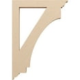thumbnail image 3 of Ekena Millwork 3 1/2"W x 28"D x 40"H Imperial Traditional Rough Cedar Woodgrain TimberThane Bracket, Primed Tan, 3 of 6