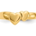 thumbnail image 6 of 14K Yellow Gold Polished Adjoining Hearts Ring (Size 6.25) Made In Peru k5744, 6 of 6