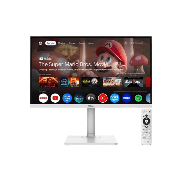 MSI 27 Pouces 3840 x 2160 (UHD) 60Hz 4 Ms (GTG) Moniteur Intelligent IPS HDR Prêt, Inclinaison Pivotement Hauteur Pivot Réglable, Haut-Parleur (Modern MD272UPSW)