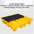 thumbnail image 5 of Modular Spill Platform with Drain, Anti Slip Detachable Leakproof Oil Barrel Tray, Plastic Containment Pallet for Factory Garage Stack Paint Bucket (Color : Yellow, Size : 33.5x33.5x5.5cm), 5 of 8