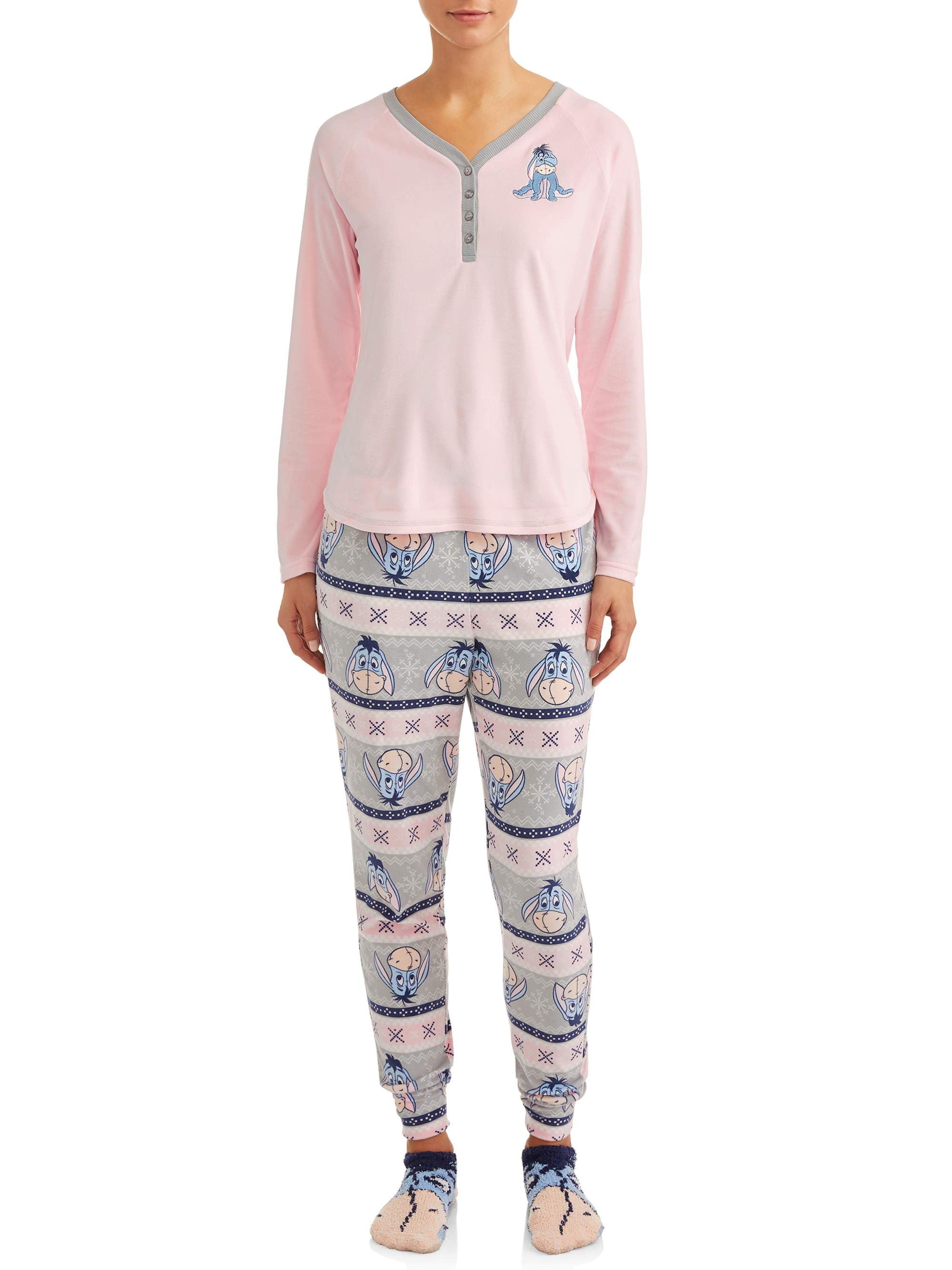 Disney Store Eeyore Pajama Set Women Adult "I am 104% Tired" XL NEW