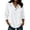 White, variant on Asxite Womens Fall Tops Solid Casual Lapel Collar Button Down Long Sleeve Shirts