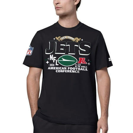 Men s Starter Black New York Jets AFC T-Shirt