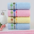 thumbnail image 2 of Toalla de algodón a cuadros, toalla de mano, regalo para hotel, hogar, toalla facial de algodón para adultos, suave y absorbente, 2 of 6