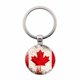 thumbnail image 1 of Llavero con hoja de arce canadiense, colgante de cristal y mosquetón metálico; resistente, ideal para decorar llaves y maletas; regalo patriótico para familiares y amigos, 1 of 4