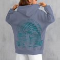 thumbnail image 2 of Gift Giving Sudadera con capucha Lux de gran tamaño en gris jaspeado, 2024 Sudadera con capucha para regalar para mujer 2024 Linda sudadera de muy buen gusto Jersey de manga Tops Azul claro XXXL, 2 of 5