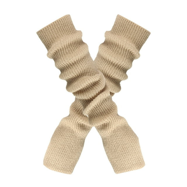 BotaniNest Arm Warmers Warm Winter Long Solid Knitted Arm Warmers Knit Fingerless Thumb Hole Mittens