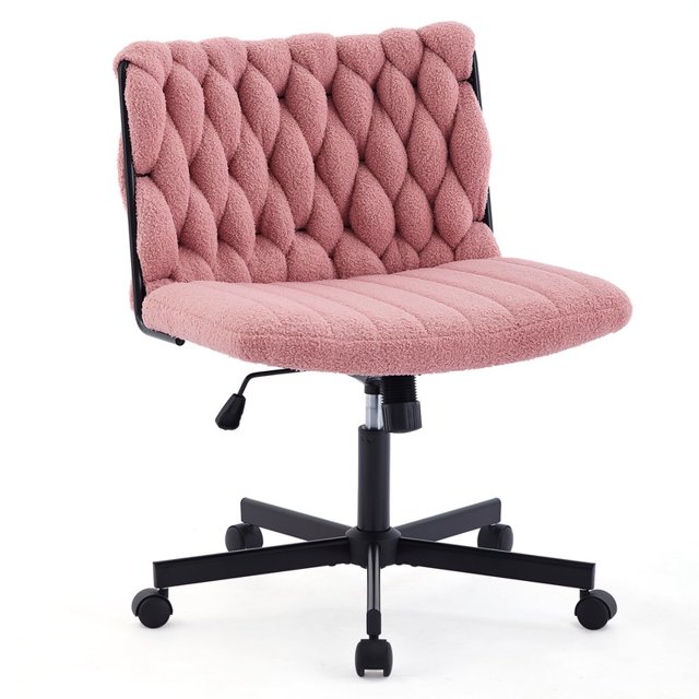 Ergonomic Extra Wide Office Chair with Cross-Back Design, Adjustable Height & 360° Swivel Casters, Modern Comfortable Desk Chair for Home Office, 300 LBS Capacity