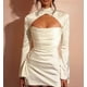 thumbnail image 3 of Women Sexy Halter Strappy Mini Dress Bodycon Low Cut Short Dress Chiffon Vintage S-3XL, 3 of 5