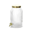 thumbnail image 3 of Dispensador de Bebidas Vintage Vittori Vitolero de Vidrio Acanalado con Tapa 5 Litros, 3 of 4