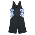 thumbnail image 4 of Zaldita Girls Boyleg Swimsuit Sleeveless Open Back Bathing Suit Quick Drying Wetsuit Summer Sunsuit Blue Camouflage&Black 14, 4 of 7