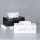 thumbnail image 4 of Dispensador de servilletas faciales creativo de hotel con cubierta de caja de pañuelos de resina rectangular simple, 4 of 6