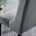 thumbnail image 4 of Side Dining Chair, Set of 2, Grey Gray, Velvet, Modern Contemporary, Kitchen Room Cafe Bistro Restaurant Hospitality, 4 of 9