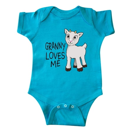 

Inktastic Granny Loves Me- cute goat Gift Baby Boy or Baby Girl Bodysuit