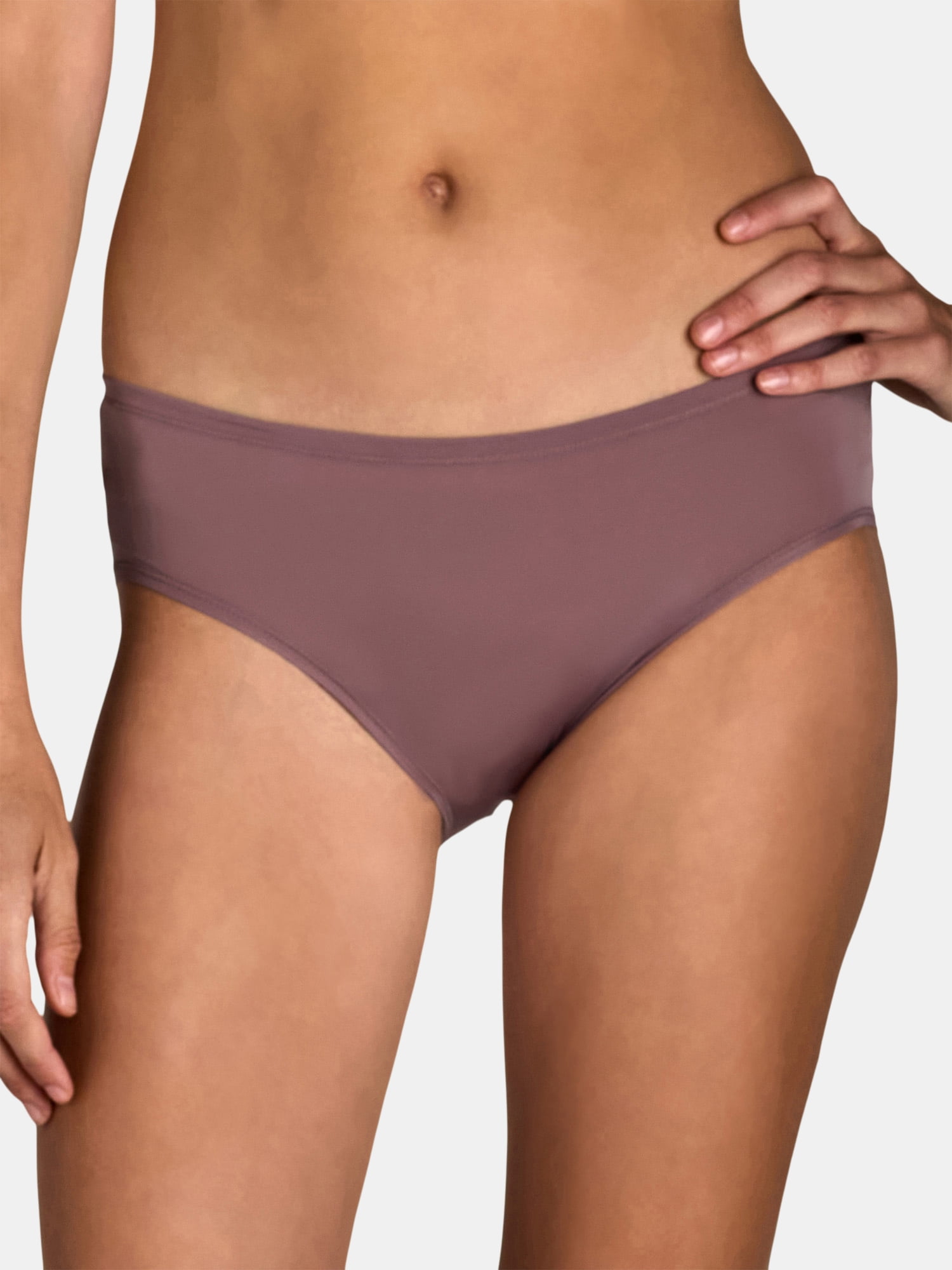 Joyspun Women's Microfiber Hipster Panties, 10-Pack, Sizes XS-3XL